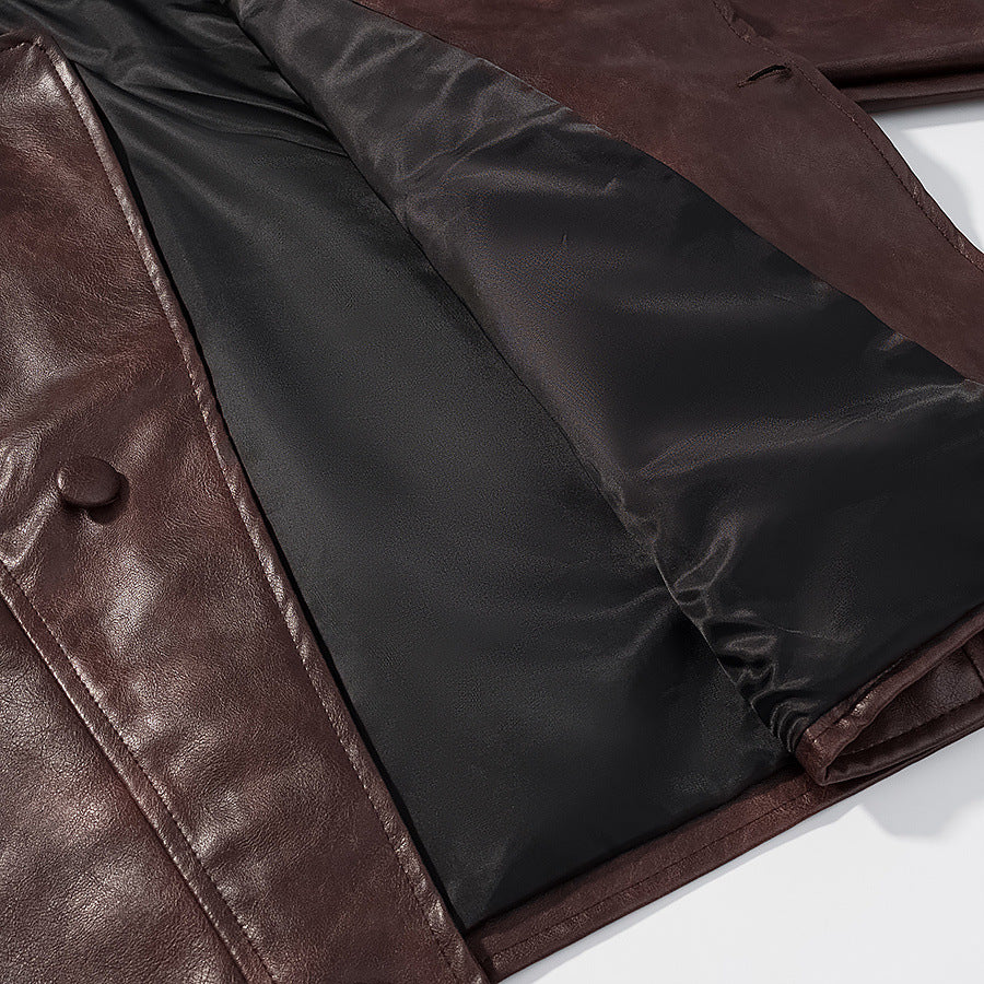 Damen Kunstlederjacke im modernen Schnitt mit lässigen Taschen R&B