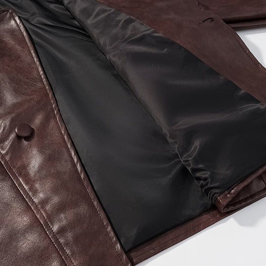Damen Kunstlederjacke im modernen Schnitt mit lässigen Taschen R&B