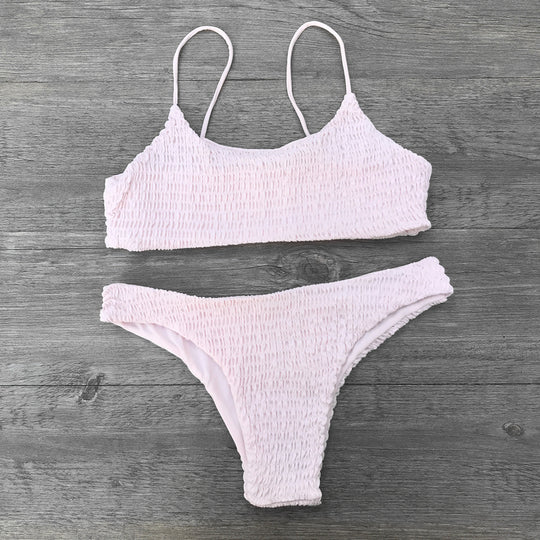 Damen Badeanzug-Set mit gerafftem Design R&B