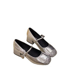 Damen elegante Mary Jane Schuhe mit Glitzer-Detail R&B