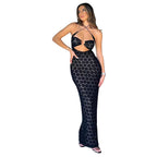 Damen Transparente Maxikleid mit Blumenmuster und aufregendem Schlitz R&B