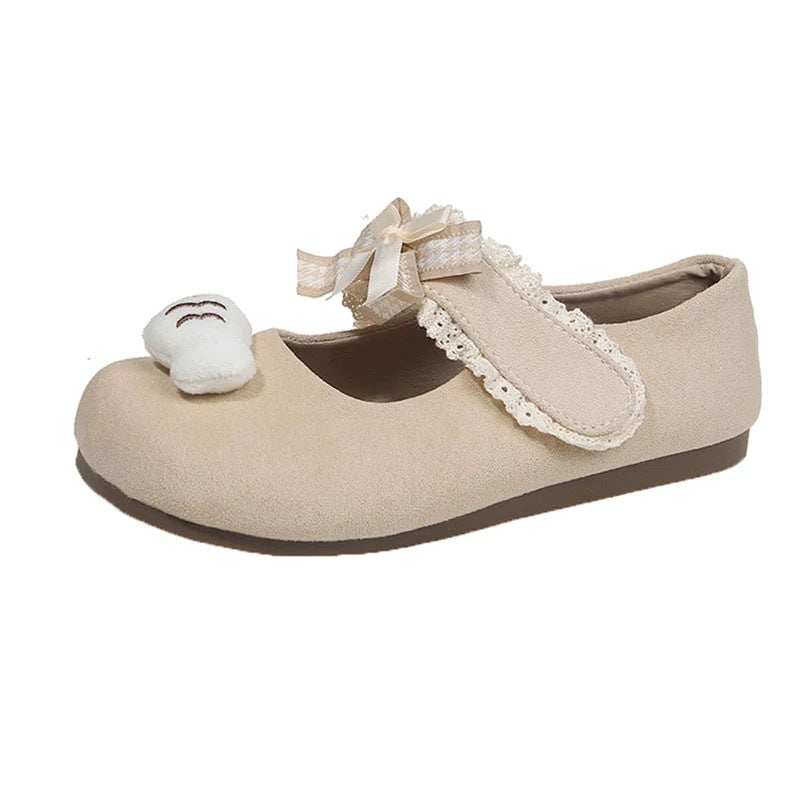Damen Ballerinas mit niedlichem Tiermotiv und verstellbarem Riemen R&B