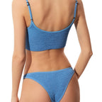 Damen Crop-Top Bikini-Set mit strukturiertem Stoff R&B