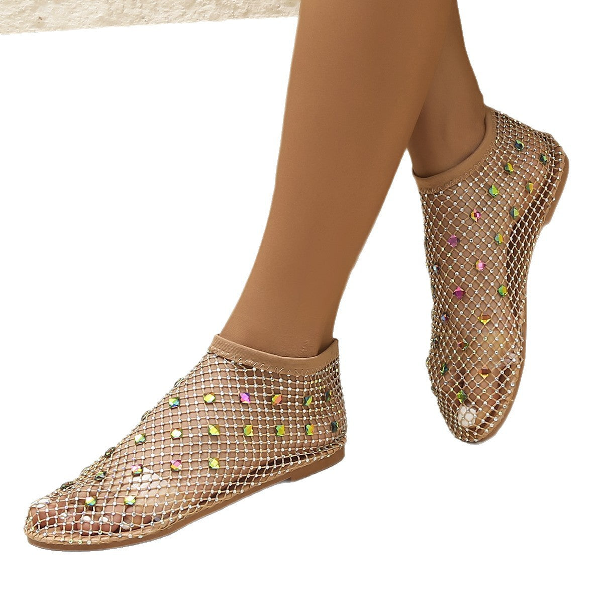 Damen Glitzernde Mesh-Sandalen R&B