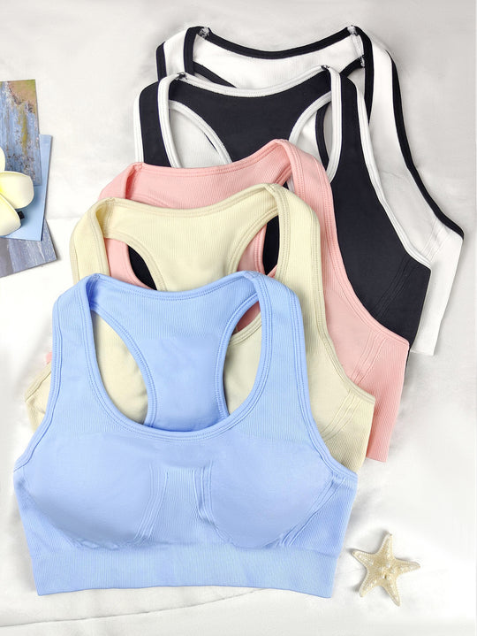 Damen Sport-Bustier mit atmungsaktivem Mischgewebe und stützenden Cups R&B