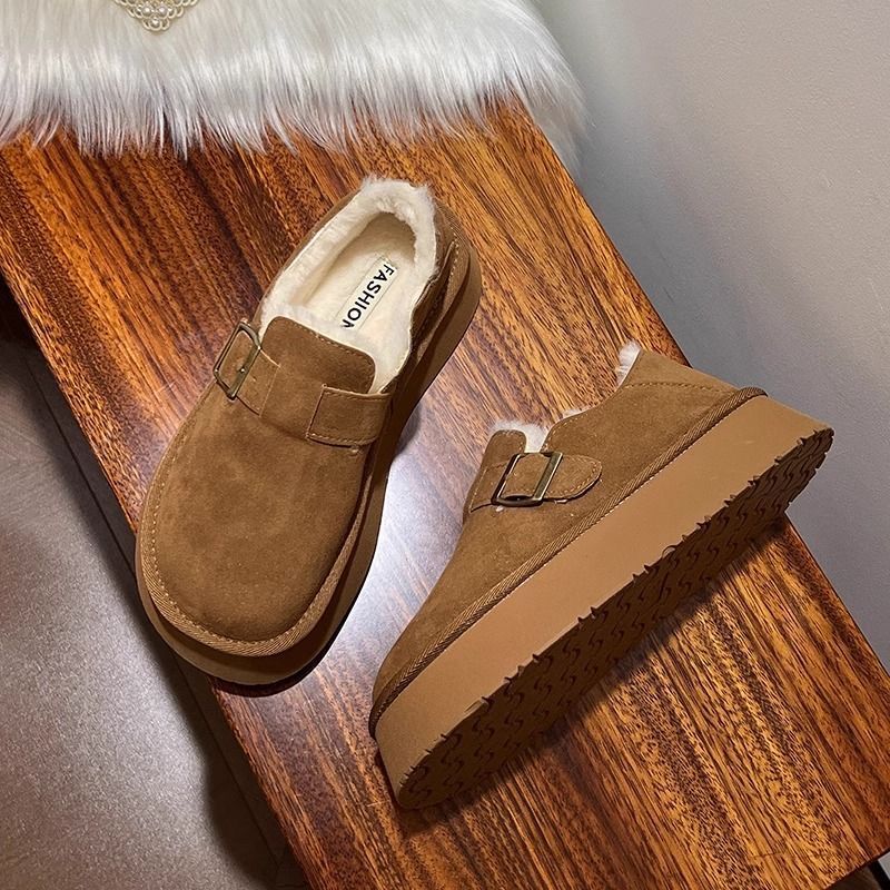 Damen Bequeme Slipper mit Futter und elastischem Riemen R&B