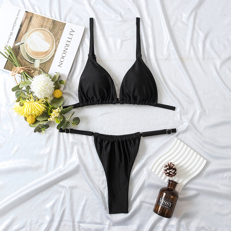 Damen Triangel-Bikini Set mit rüschendetails R&B