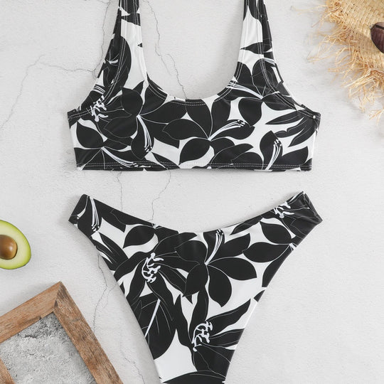Damen Bikini-Set mit floralen Mustern und sportlichem Schnitt R&B