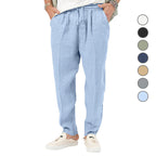 Herren Leichte Leinenhose mit elastischem Bund und praktischen Eingrifftaschen R&B
