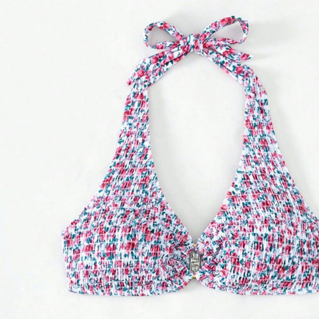 Damen Triangel-Bikini-Set mit verspielten Rüschendetails R&B