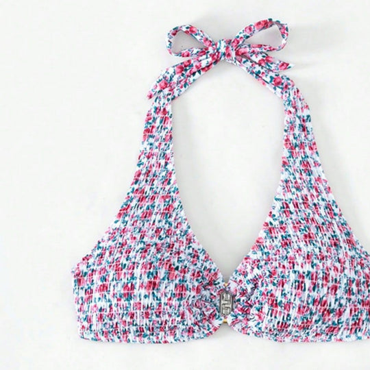 Damen Triangel-Bikini-Set mit verspielten Rüschendetails R&B