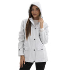 Damen wasserabweisende Outdoorjacke mit verstellbarem Kapuzenkragen