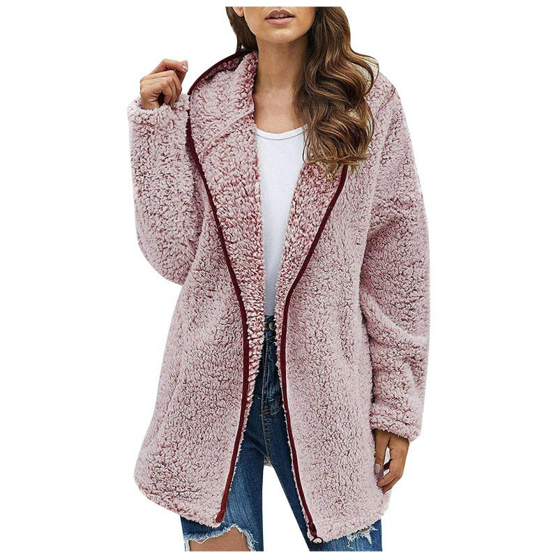 Damen kuschelige Fleecejacke mit weitem Schnitt und hochwertiger Verarbeitung R&B
