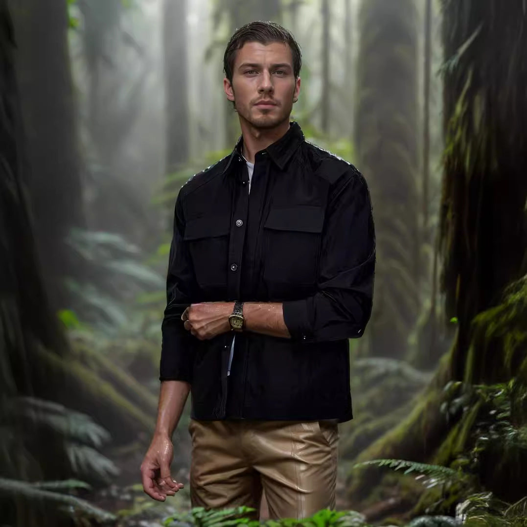 Herren lässige Sommerjacke mit Windschutz R&B