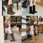 Damen Elegante Stiefel mit verstellbarem Riemen und komfortablem Fußbett R&B
