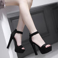 Damen Elegante High Heels mit Plateau R&B
