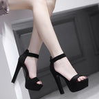 Damen Elegante High Heels mit Plateau R&B