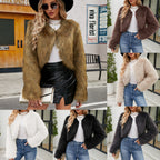 Damen Kunstfelljacke mit voluminösen Ärmeln und elegantem Schnitt R&B