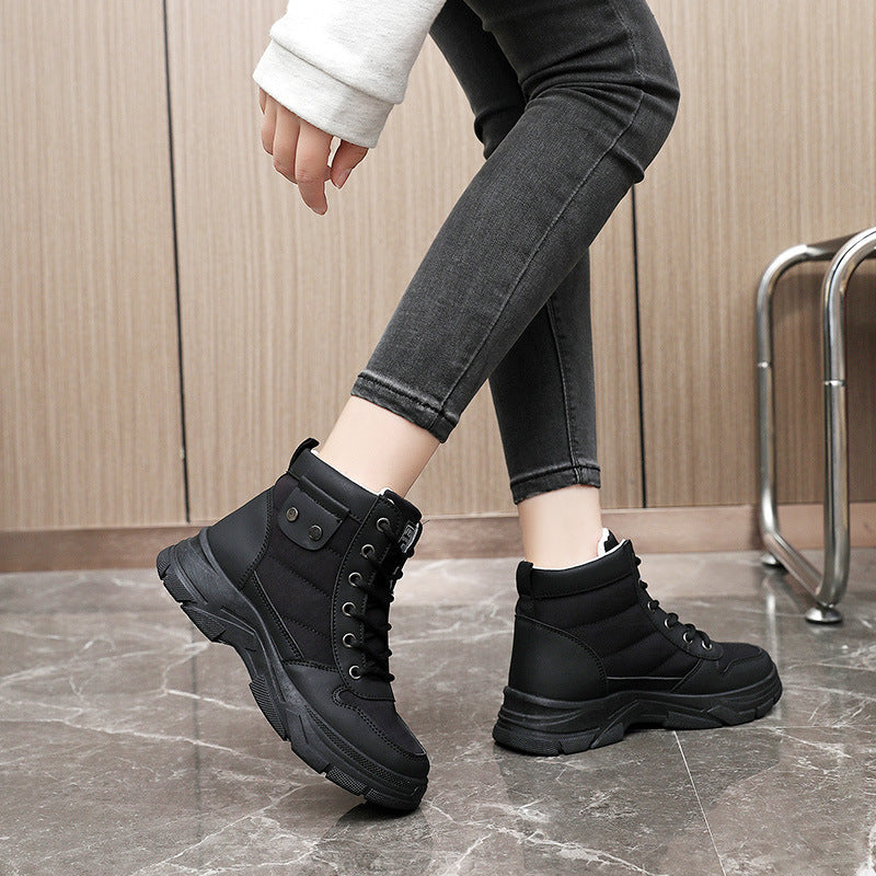 Damen modische High-Top Sneakers mit dämpfendem Profil und verstärktem Kragen R&B