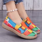 Damen Bunte Slip-On Freizeitschuhe mit Komfort-Einschub R&B