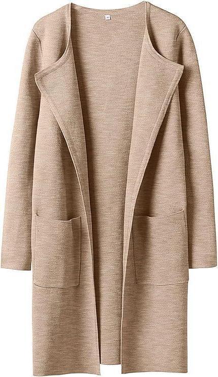 Damen Offener Strickmantel mit Taschen R&B