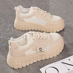 Damen Trendige Sneakers mit dicker rutschfester Sohle und atmungsaktivem Obermaterial R&B