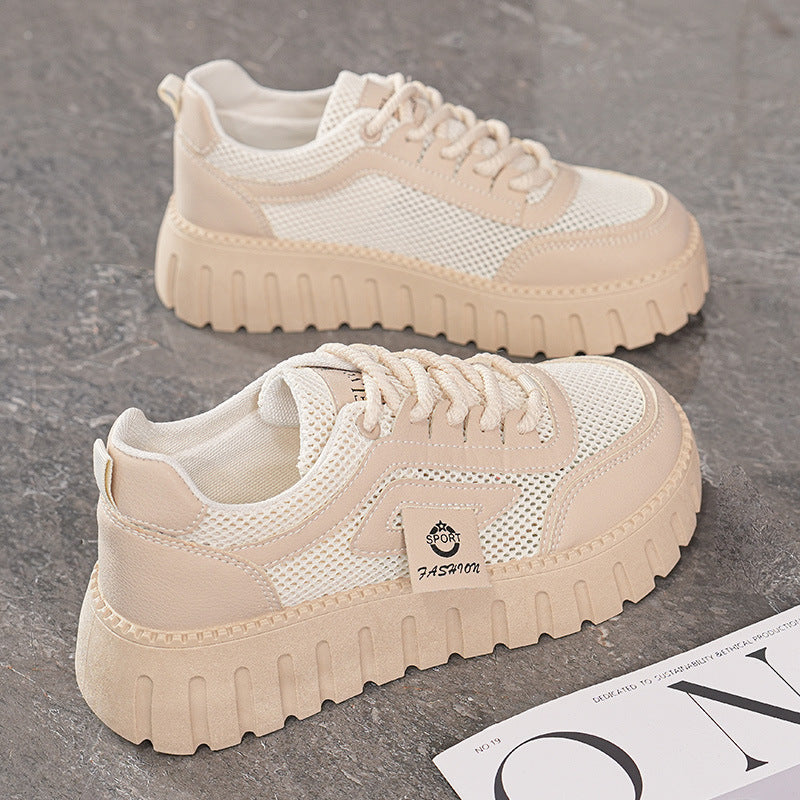 Damen Trendige Sneakers mit dicker rutschfester Sohle und atmungsaktivem Obermaterial R&B