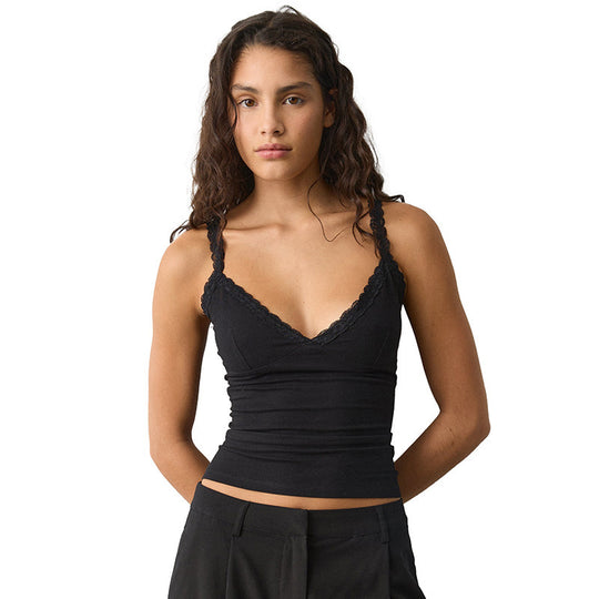 Damen Spitzeneinsatz Untertop R&B