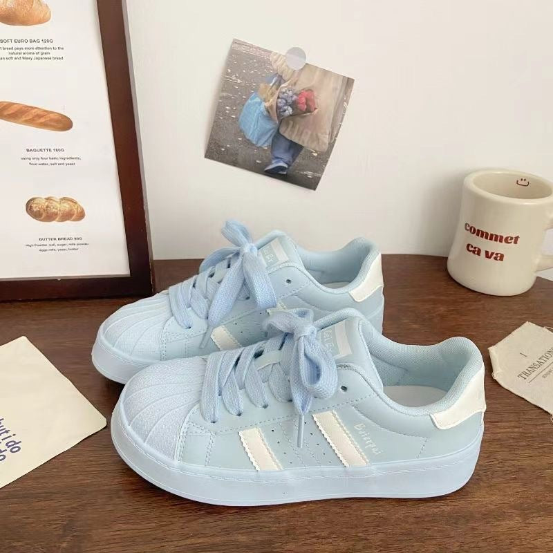 Damen Sportliche Sneakers mit dickem Sohlenprofil und atmungsaktiver Obermaterialstruktur R&B
