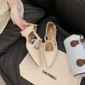 Damen elegante Slingback-Pumps mit spitzem Design und modischem Schnallenverschluss R&B