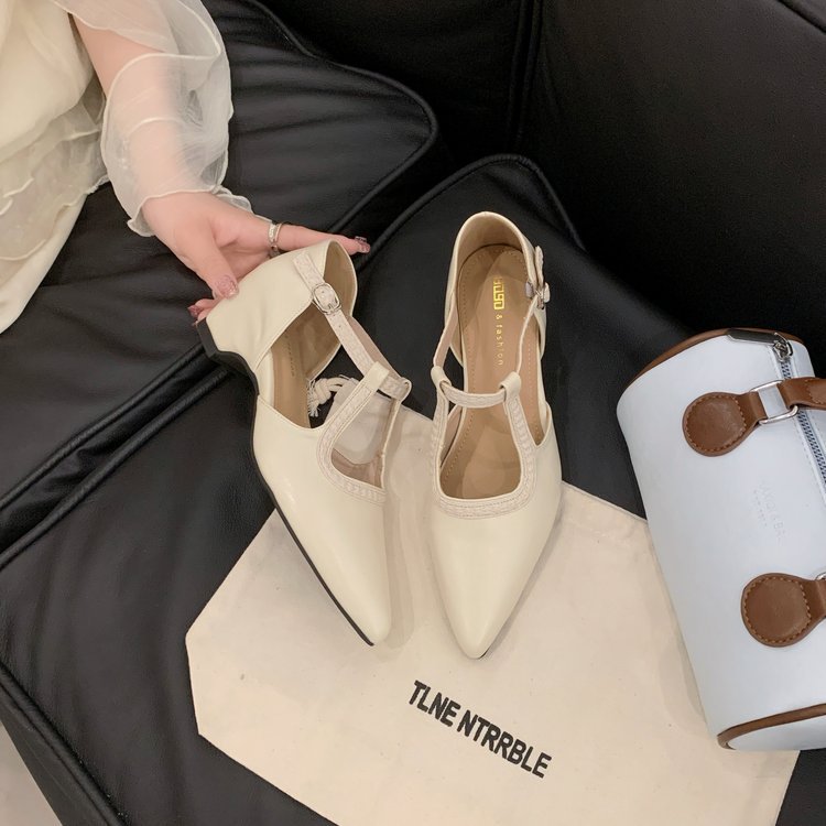 Damen elegante Slingback-Pumps mit spitzem Design und modischem Schnallenverschluss R&B