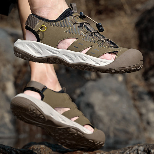 Damen Sportliche Sandalen mit rutschfester Sohle und anatomischer Fußbettung R&B