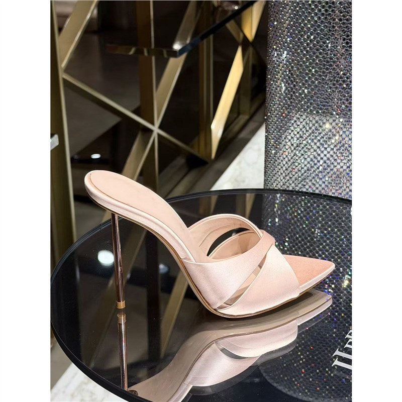 Damen elegante Slingback Sandalen mit spitz zulaufendem Design R&B