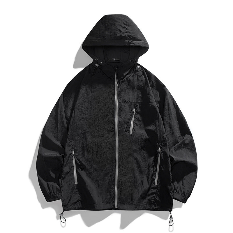 Herren leichtgewichtige Windjacke mit praktischen Taschen und atmungsaktiven Eigenschaften R&B