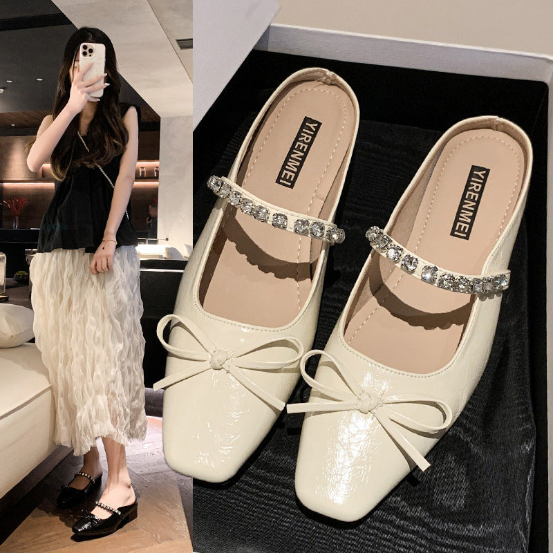 Damen elegante Schleifen-Pumps mit Kristall-Verzierung R&B