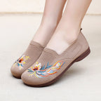 Damen Slip-On Schuhe mit floralem Stickdesign und rutschfester Sohle R&B