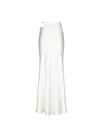 Damen Elegantes Maxikleid mit schulterfreiem Design und seidigem Finish R&B