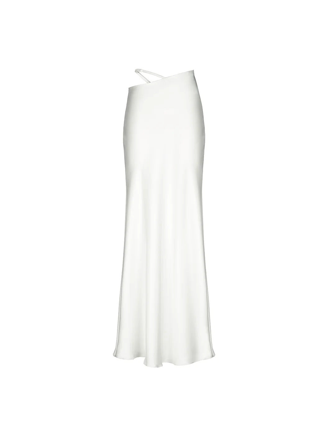Damen Elegantes Maxikleid mit schulterfreiem Design und seidigem Finish R&B
