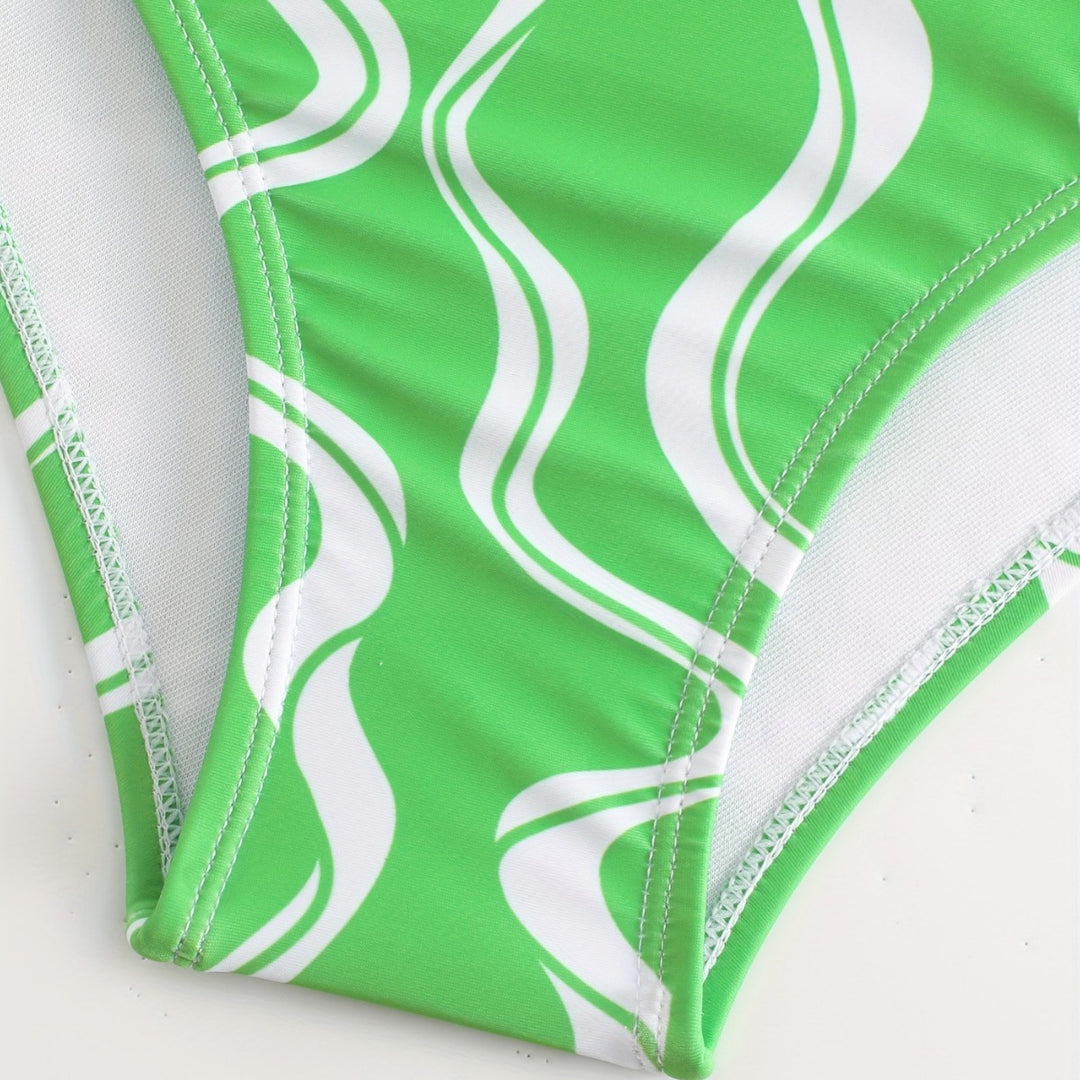 Damen Einteiler Badeanzug mit hochwertigem Rüschendesign R&B