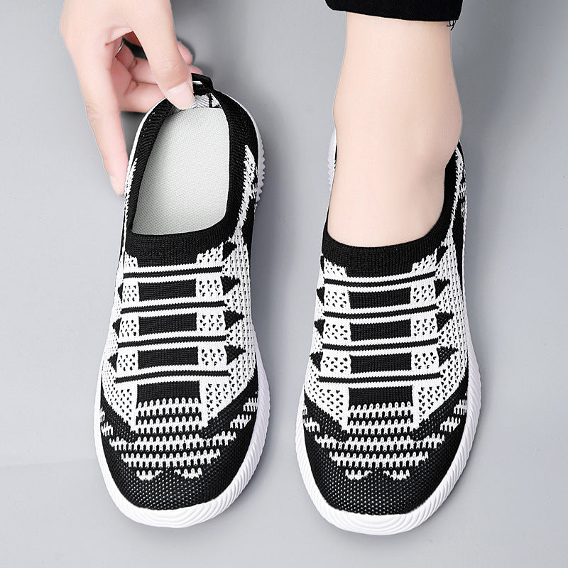 Damen Atmungsaktive Slip-On Schuhe mit elastischem Obermaterial