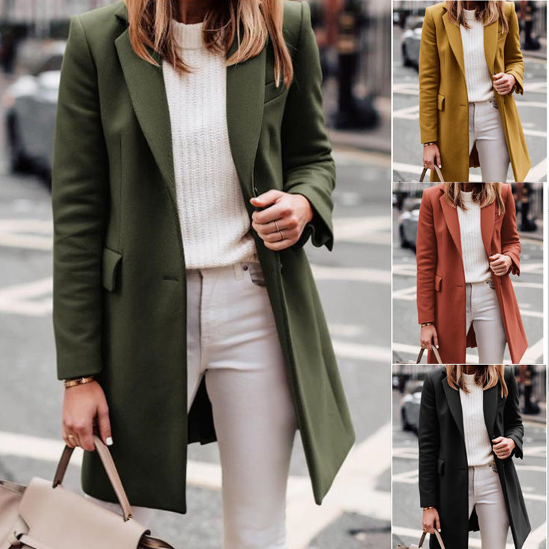 Damen eleganter taillierter Übergangsblazer