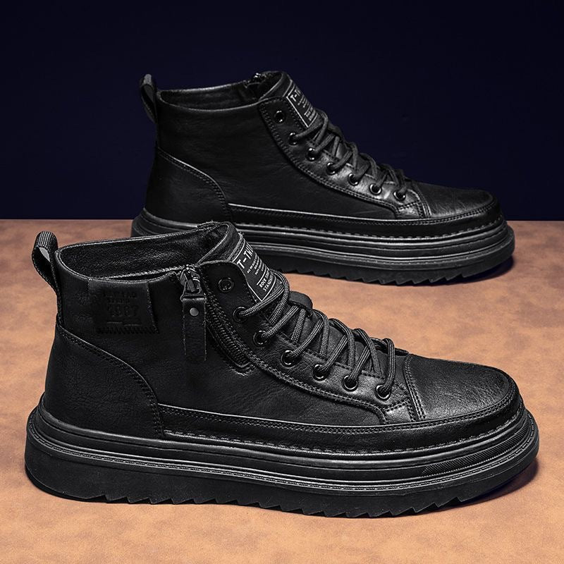 Damen Modische High-Top Stiefel mit rutschfester Sohle und praktischem Reißverschluss