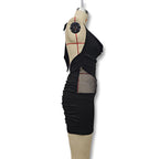 Damen Figurbetontes Minikleid mit elegantem Neckholder und raffinierter Drapierung R&B