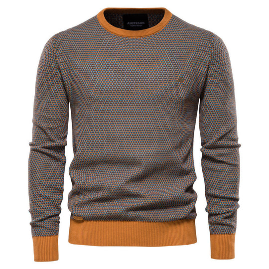 Herren Strickpullover im modernen Wabenmuster mit angenehmem Tragegefühl R&B