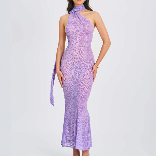 Damen Elegantes Wickelkleid mit asymmetrischem Hals und figurbetontem Schnitt R&B