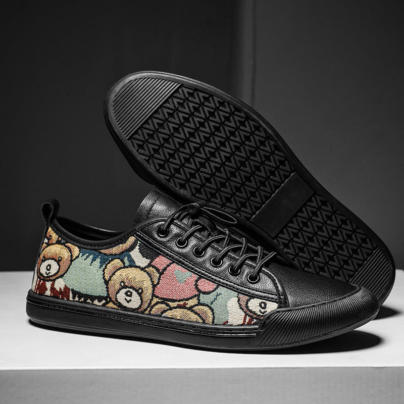 Damen Sneakers mit kreativem Bärenmotiv und rutschfester Sohle R&B