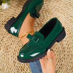 Damen elegante Loafers mit modischem Schleifen-Design