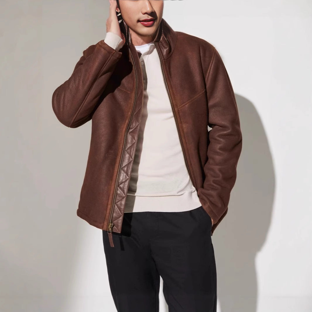 Herren hochwertige jacke mit elegantem Steppdesign R&B