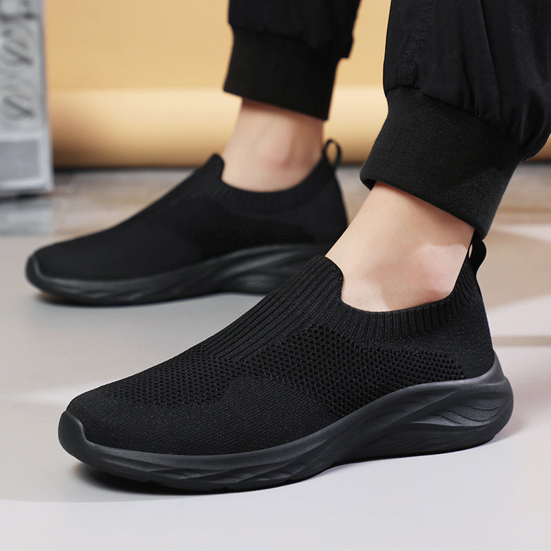Unisex nan elastischer Strick-Schlupfschuh mit ergonomischer Dämpfungssohle und Fersenlasche R&B