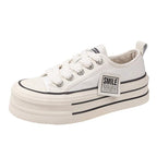 Damen Plateau Sneakers mit doppelter Sohle und trendigem Design